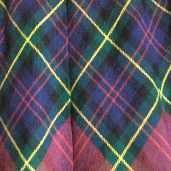 Vintage Highland Queen Maisen Mendessolle Diamond Plaid Wool Skirt - Picture 5 of 16